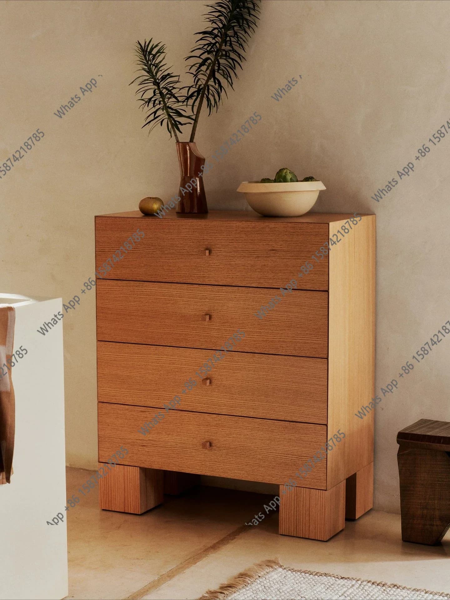 BJ Designer Vintage Chest Of DrawersFrench SideboardLog Italian Creative Cabinet Solid Wood Storage Entryway Dining Side