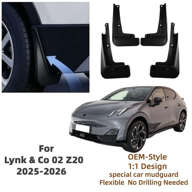For 2025 2026 Geely Lynk & Co Z20 car fender tiles, front and rear tire accessories 4runner accessories mud flaps