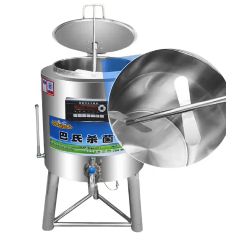 High Efficiency Automatic 50L Cow Fresh Uht Milk Processing Sterilizer Cold Pasteurized Machine For Milk Bar