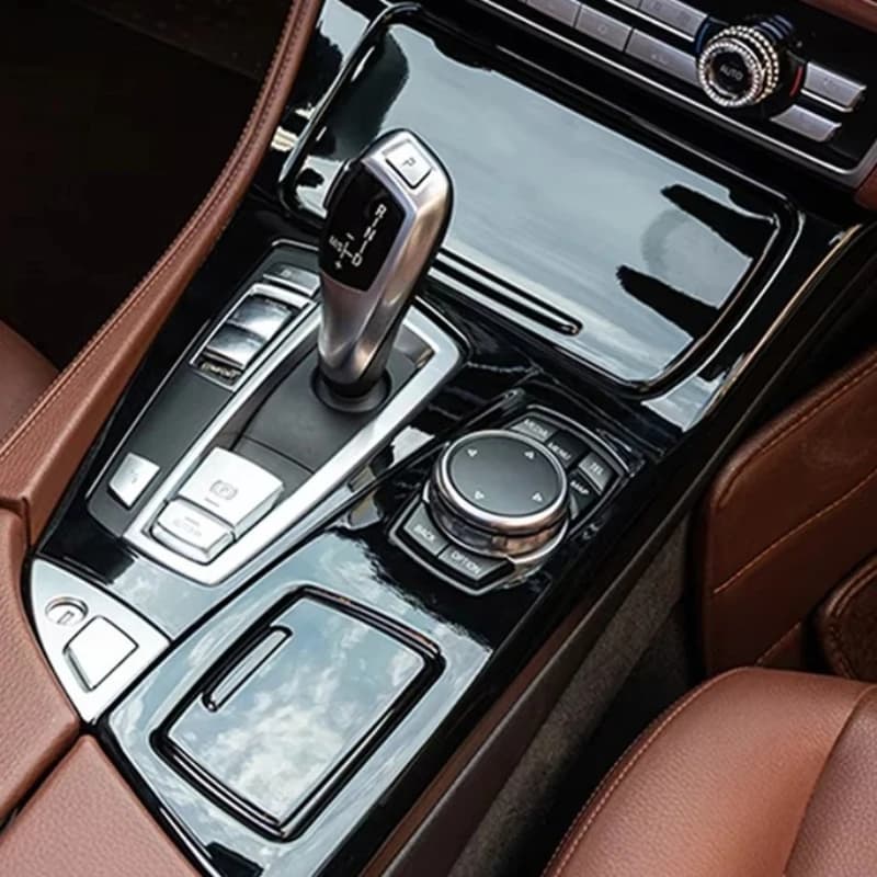 For BMW 5 Series F10 Car Styling Interior Center Console Gear Shift Panel Decorative Strip Sticker Cover Trim Auto Accessories