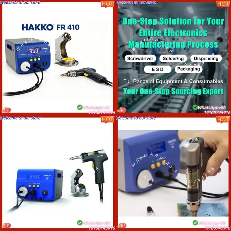 2026CE HAKKO FR410 FR-410 140W Digital ESD Safe Desoldering Station Lead Free PCB Rework Soldering Station