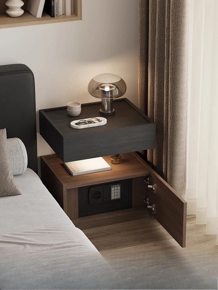 Unique Trendy Bedside Table Comfortable Smart Headboards Nightstand Cabinets Mid Century Modern Muebles Space Saving Furniture