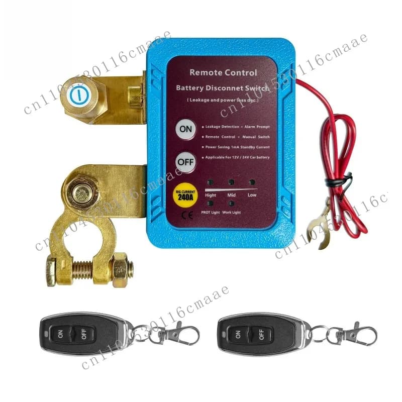 Car Battery Breaker 12V24V Remote Control Manual Integrated Voltage Digital Display Intelligent Power-off Switch Power Switch