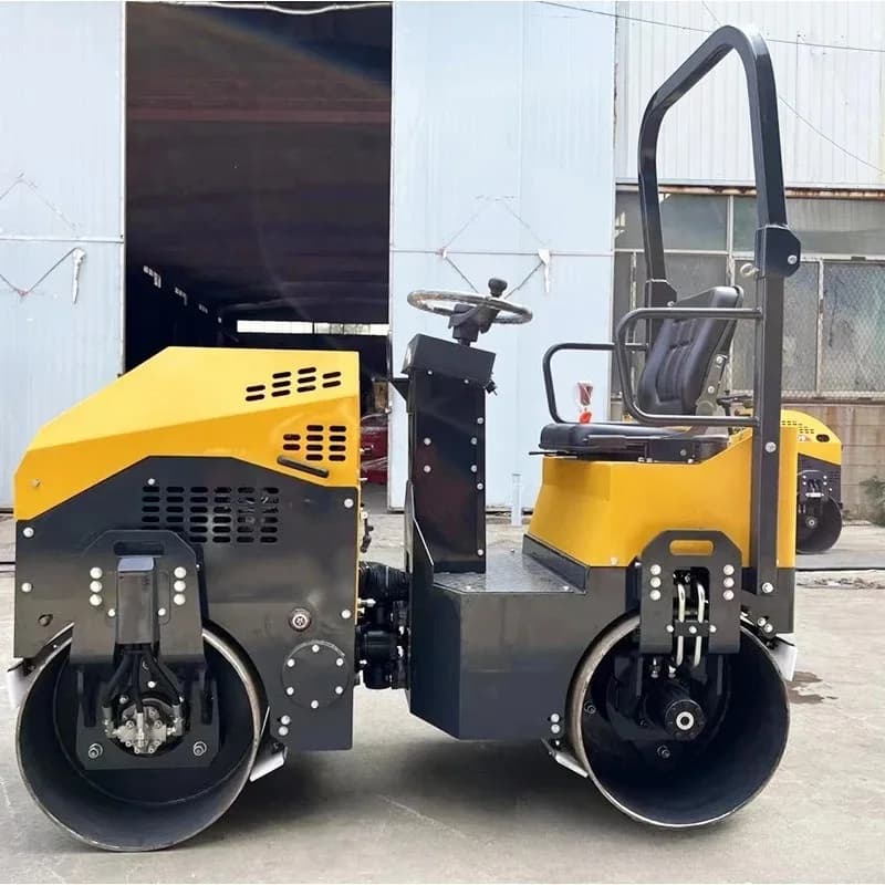 Seat-mounted double-wheel small road roller asphalt pavement single-wheel double-wheel diesel vibration compaction machinery