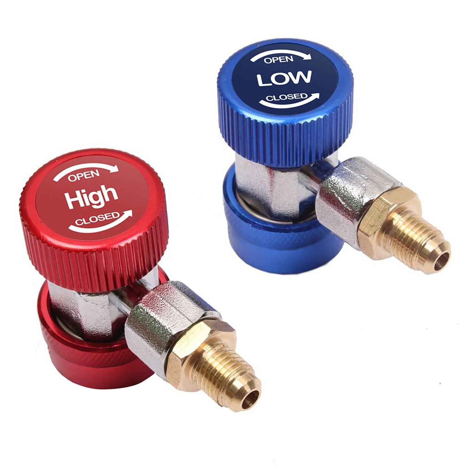 Adjustable R134A Adapter Fittings 1/4 SAE Quick Coupler AC Car Air Conditioner Refrigeration Freon Manifold Gauge Hose Connector