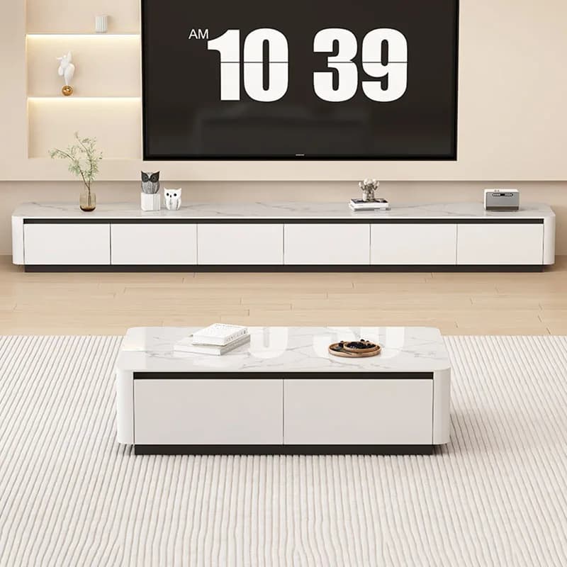 White Storage Tv Stands Mobile Modern Living Room Luxury Display Drawers Tv Table Designer Designer Chinese Style Furniture