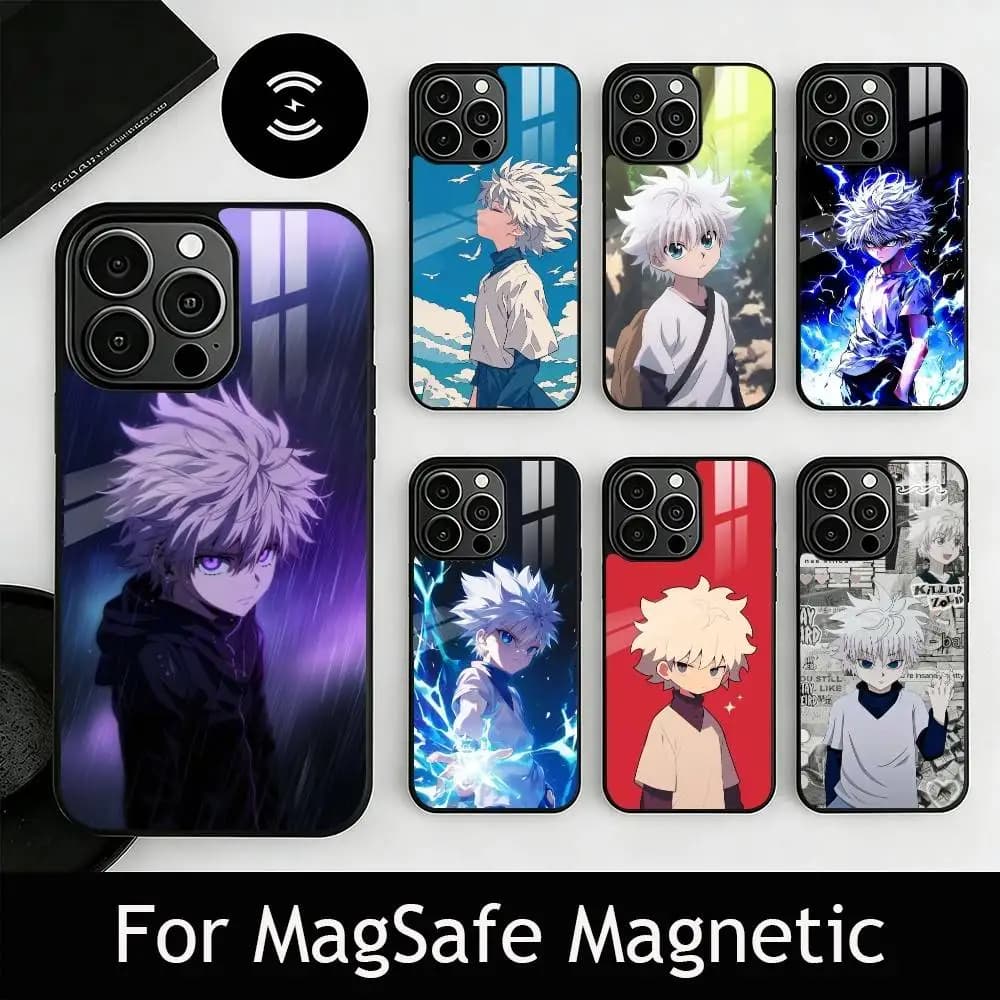 H-Hunter K-Killua Z-Zoldyck Phone Case For iPhone17,16,15,14,13,12,11 Plus,Pro Magnetic with Magsafe Wireless Charging