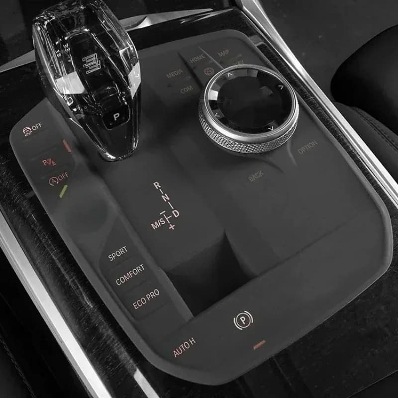 For BMW X3 X4 G01 G02 IX3 2020-24 Silica Gel Black Car Central Control Gear Shift Button Protection Set Interior Car Accessories