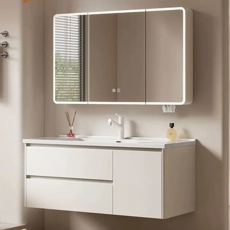 Toilet Mirror Bathroom Cabinet Display Accessories Decorations Wooden Cupboard Modern Organizer Archivadores Salon Furniture
