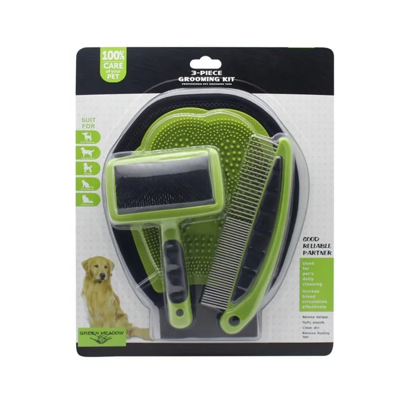 3-in-1 Pet Dog Beauty Brush Set Pet Beauty Gloves Pet Dog Beauty Cleaning Set