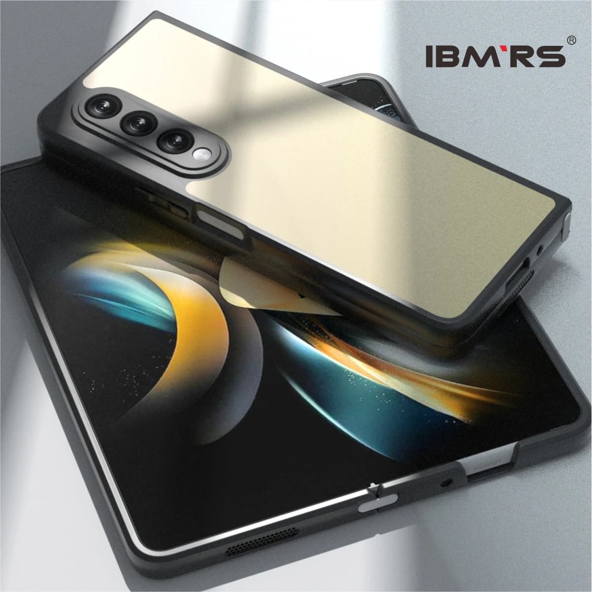 IBMRS for Samsung Z Fold 4 Case,Shockproof Cover, PC+TPU Dual Layer Heavy Duty Armor