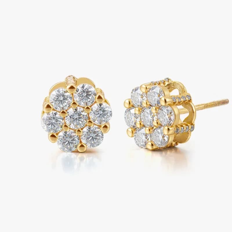 Hot selling D color moissanite stud earrings Internet celebrity hot selling fashion accessories exquisite new style