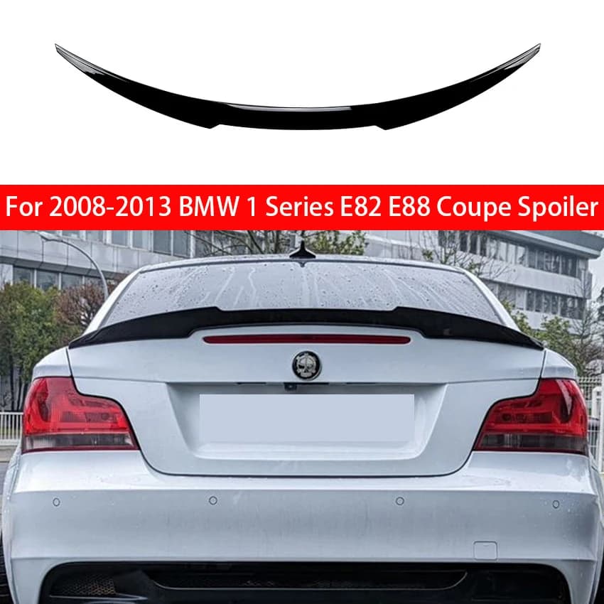 For BMW 1 Series E82 E88 Coupe M4 Style Car Rear Trunk Lip Spoiler Wing Rear Boot Spoiler Tuning 2008 2009 2010 2011 2012 2013