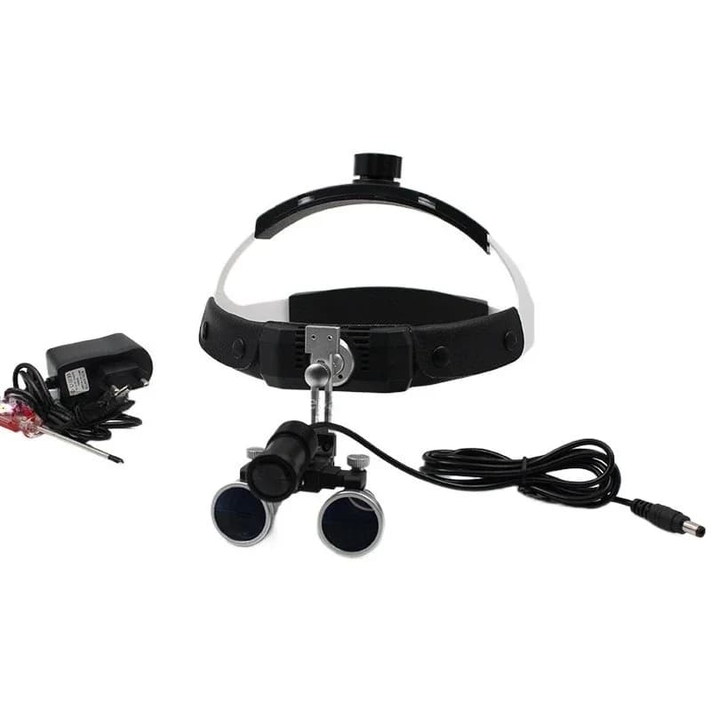 Surgical oral dental head-mounted magnifying glass + LED headlight 3.5 times 2.5 times magnifying glass set