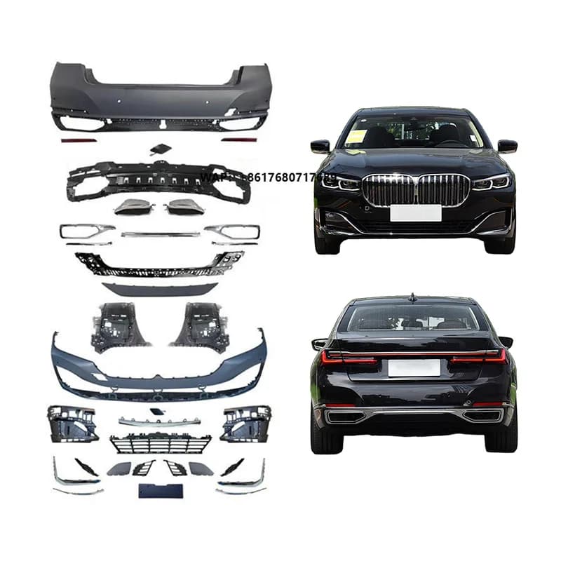 2019-2022 Car Modification Upgrade Luxury Body Kit Front Rear Bumper Lip Grille Reflective strip Suitable for  7 Series G12