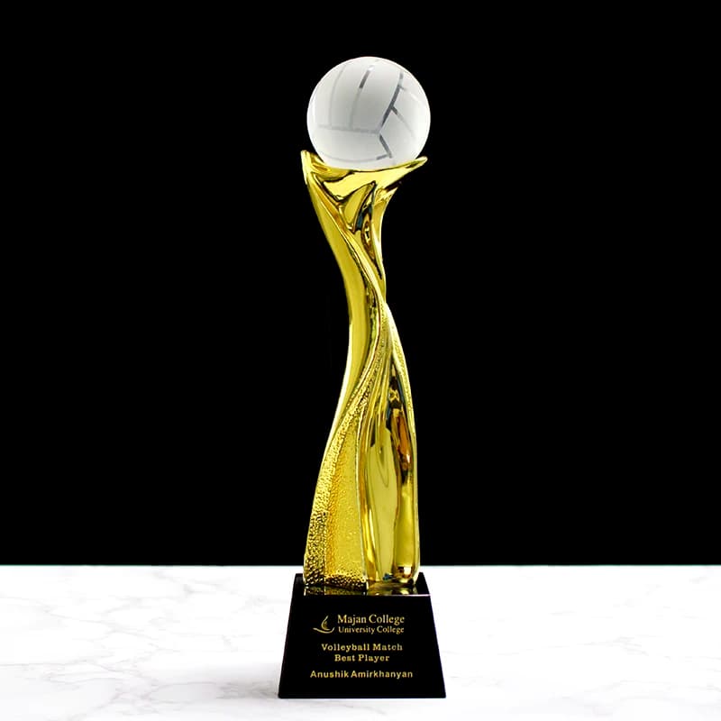Customized Sports Event Crystal Trophy Champion Awards For Volleyball Football Golf Basketball Souvenir Crystal Craft Gifts
