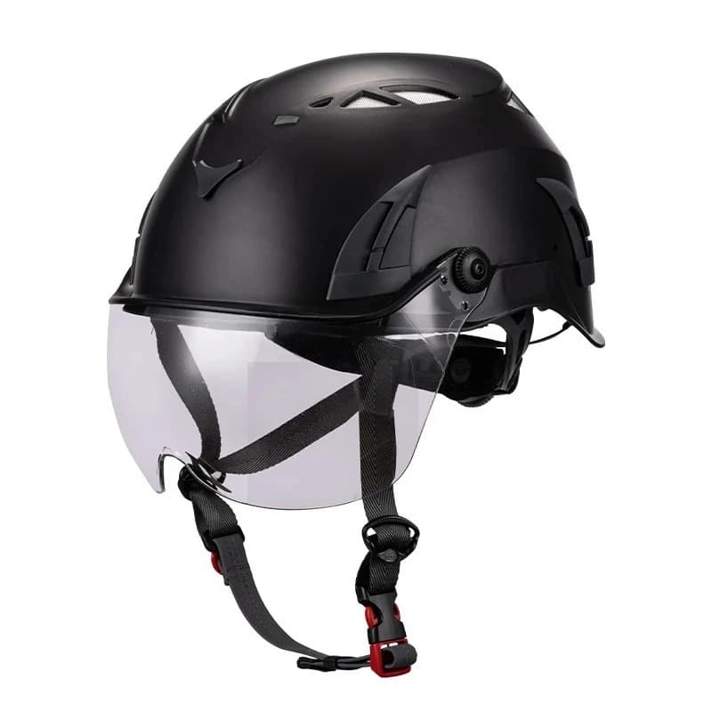 Building protective helmet with sun visor for climbing rescue helmet