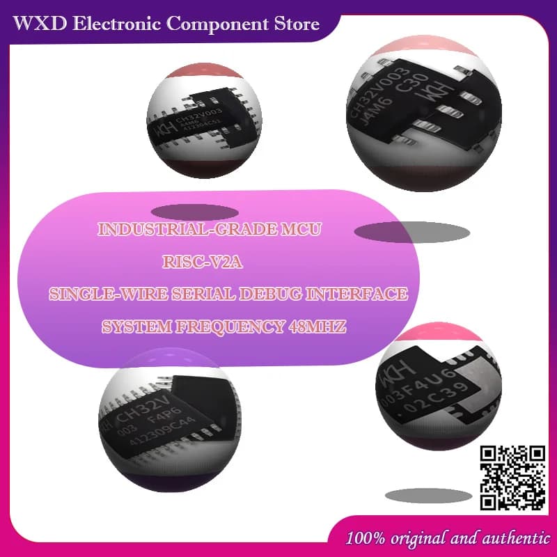 CH32V003 Industrial-grade MCU, RISC-V2A, Single-wire Serial Debug Interface, System Frequency 48MHz