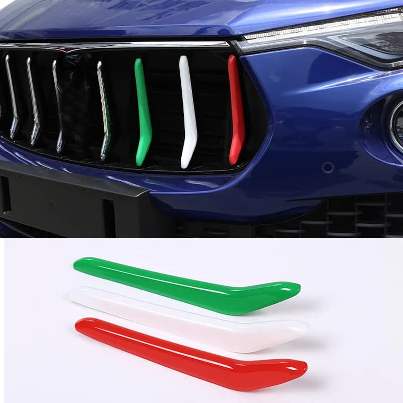 ABS Car Front Grill Decoration Strips Trim For Maserati Levante 2016-2021 For Ghibli 2014-2017 Car Accessories