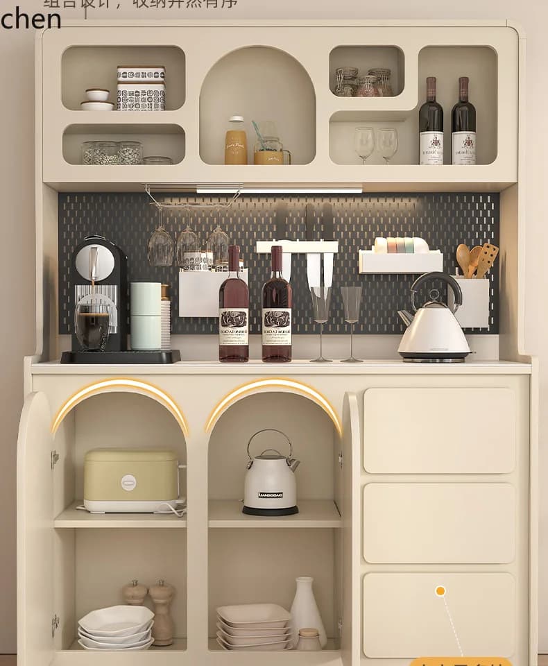 ZMLrock slab dining side cabinet integrated against the wall simple living room kitchen storage cabinet