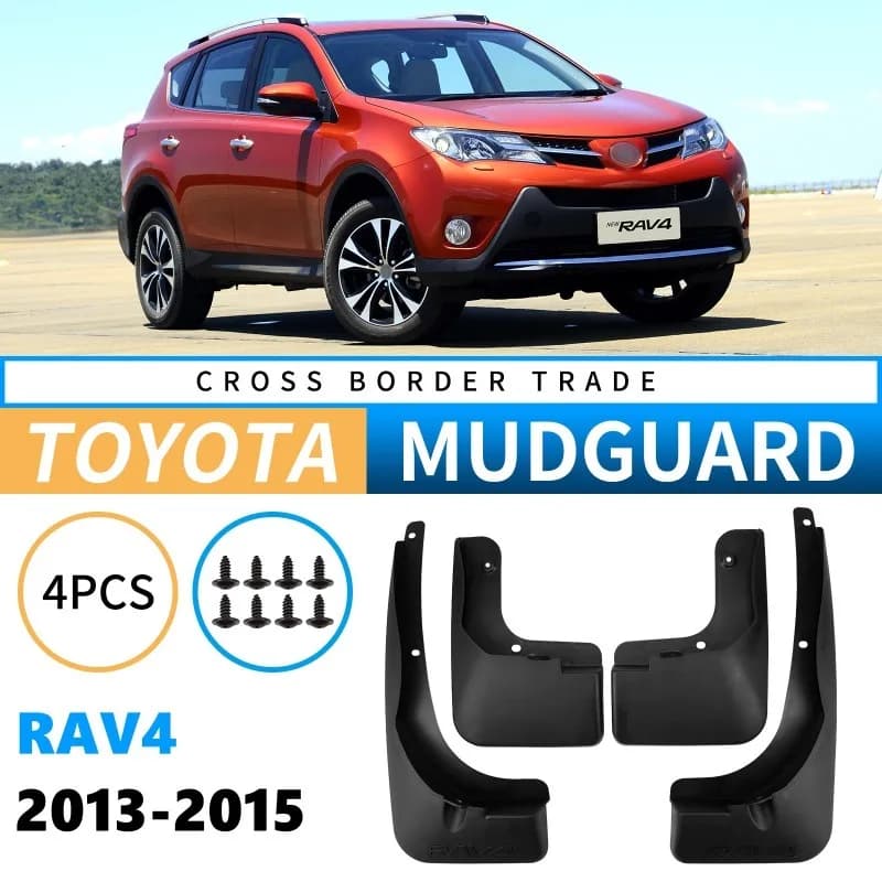 Mudguards Fenders for Toyota RAV4 2013-2015 Black ABS Automotive Tire Accessories Car Exterior Decor Protective Parts Accessory