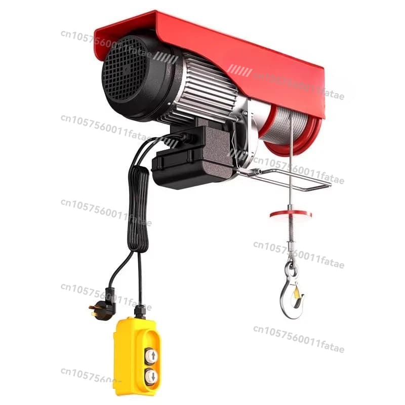 Miniature Electric Hoist 220V Household Small Crane 1/0.5 Ton Hoist Winch Lifting Crane