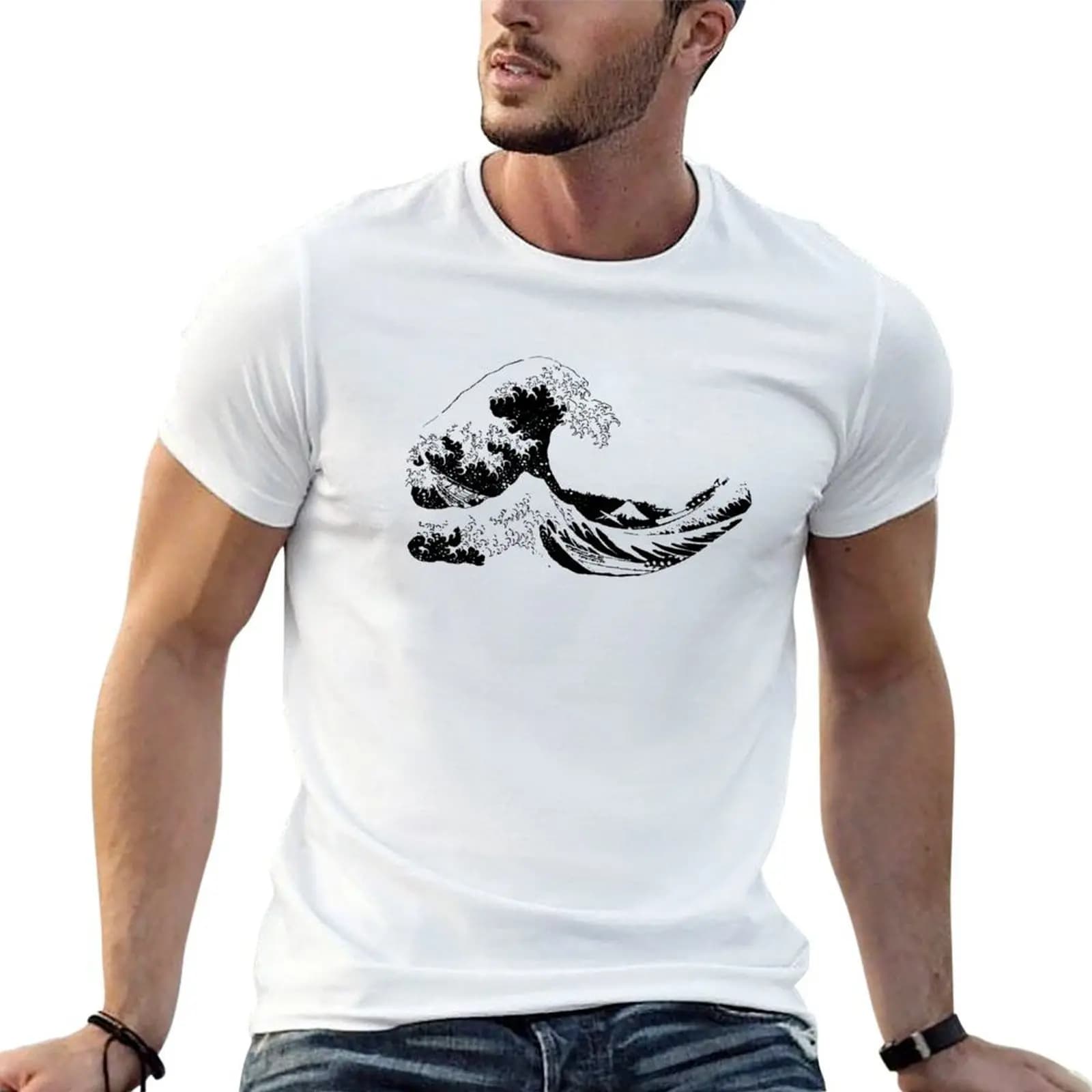 The Underwave off Kanagawa by Katsushika Hokusai T-Shirt basketball graphic tees oversized men clothing