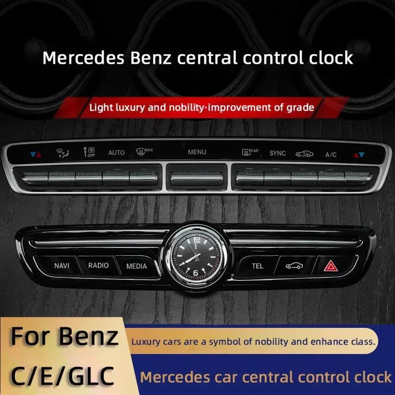 Special Clock Watch For Mercedes Benz C E Class AMG E300l C200 GLC260l Central Control Modified Car Interior Supplies Decoration