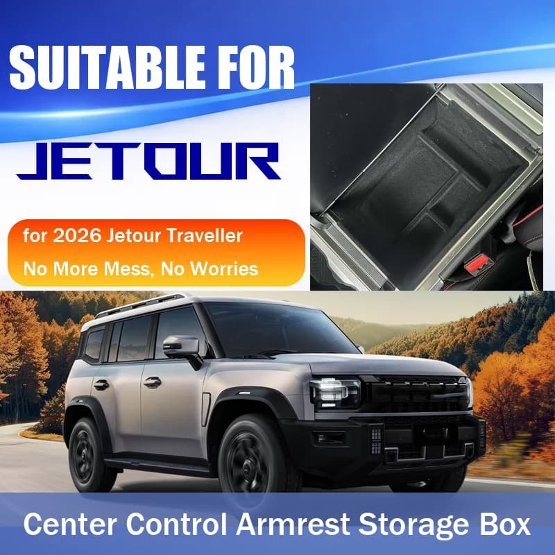 Suitable for 2026 Jetour Traveller center console armrest box storage box to store car interior parts