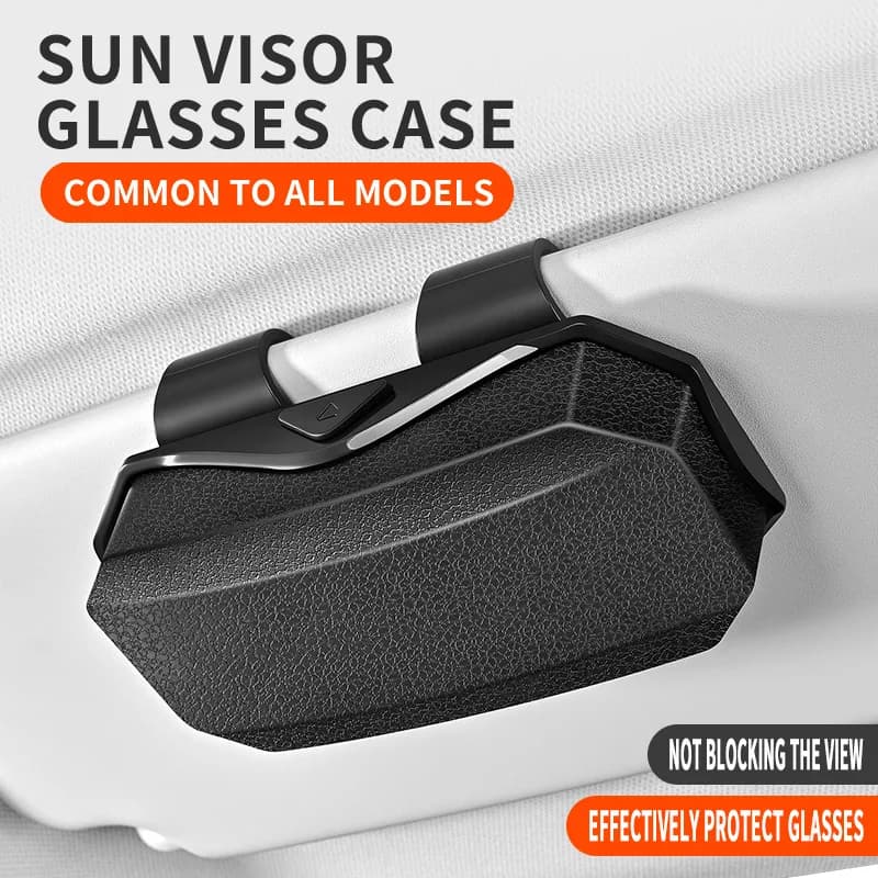 Car Sun Visor Glasses Case Anti-Scratch Auto Sunglasses Holder Eyeglasses Storage Hard Box Universal for Sedan Suv Mpv Truck