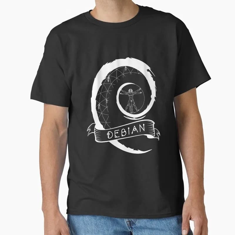 Debian Linux Ubuntu Linux Operating System Graphic T‑Shirt Short Sleeve Tees Geek IT Developer Fan Gift Streetwear S-6XL