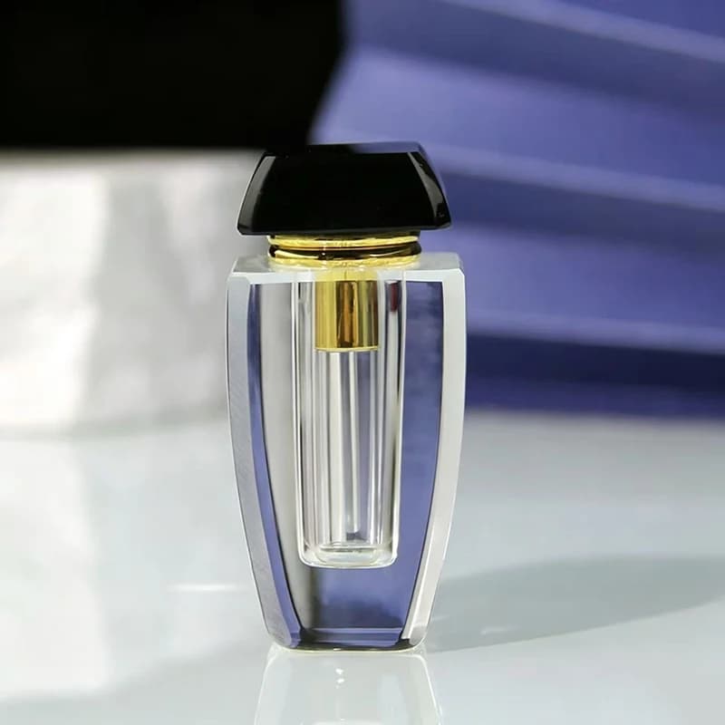 Luxury Clear Crystal Attar Oil Bottle 2.5ml Empty Refillable Mini Perfume Vial Travel Fragrance Storage Gift