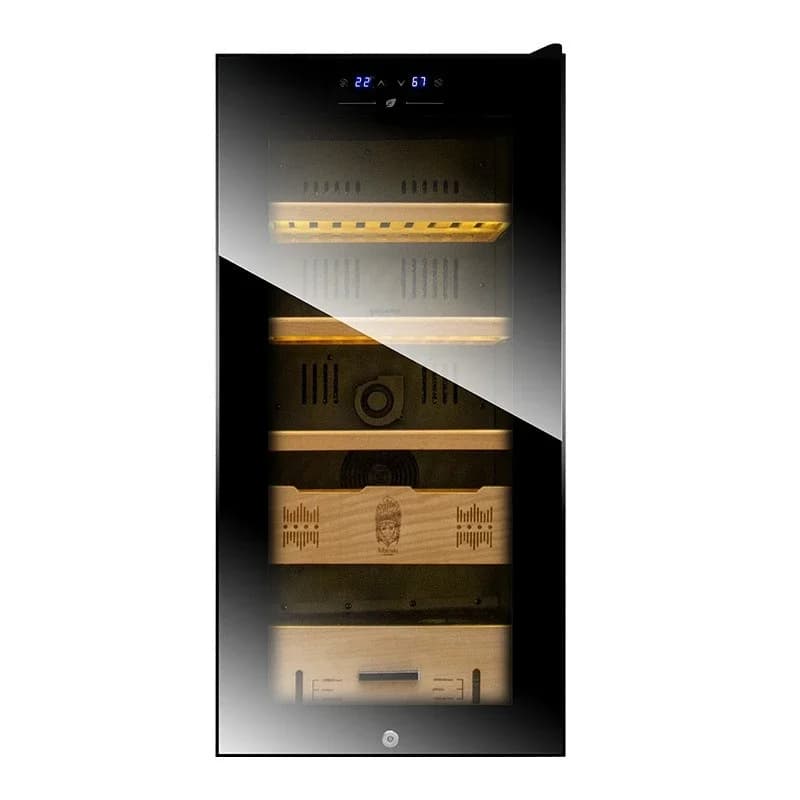 Cigar cabinet Intelligent frequency conversion constant temperature and humidity cedar wood four-layer, cigar moisturizing