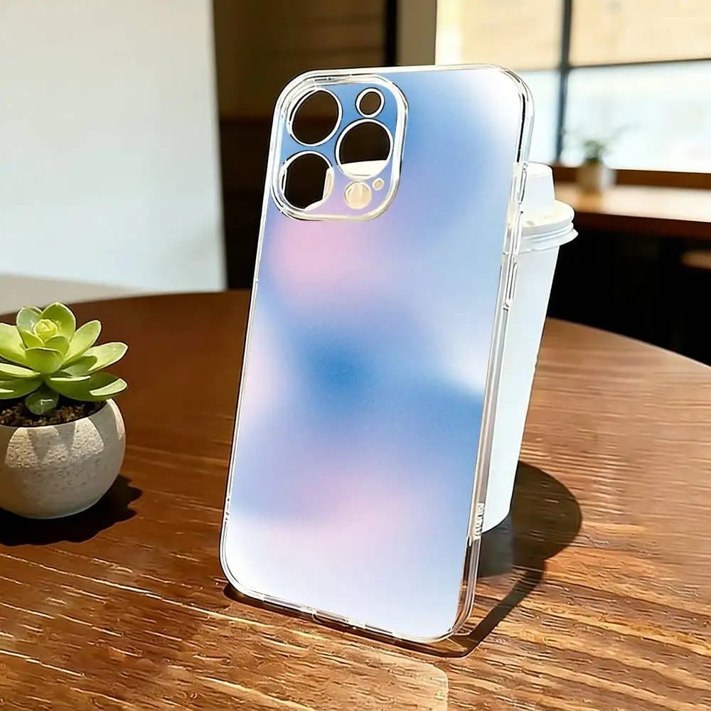 Color Gradient Phone Case For iPhone 17 16 15 14 13 12 11 Mini Pro Max Plus Transparent Cover