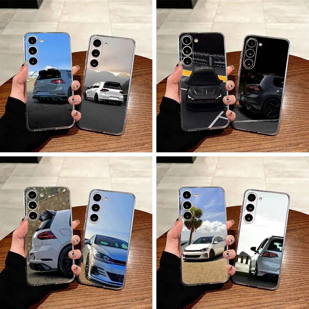 Car -G-Golf R 7 GTI Clear Phone Case for Samsung Galaxy A71, A70, A52, A51, A40, A30