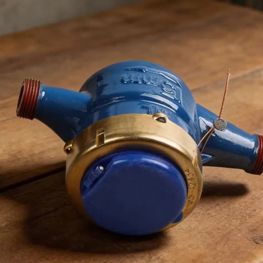 DN15 Digital Water Meter Blue Iron Body With Internal Filter For Home Garden Factory High Flow Measurement Tool