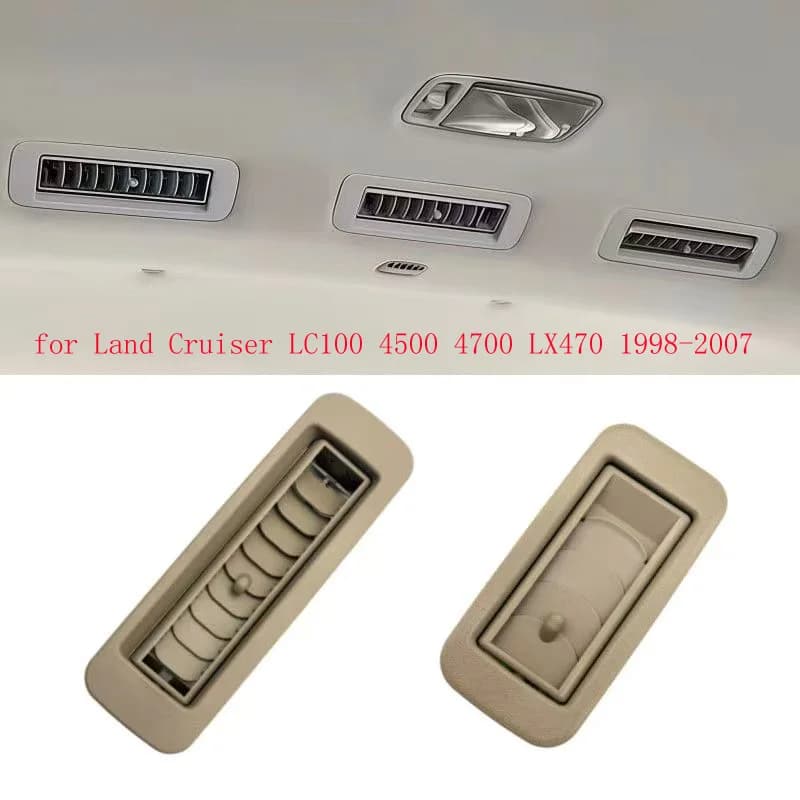 Car Accessories Beige Ceiling Air Conditioning Vents for Land Cruiser LC100 4500 4700 LX470 1998-2007 Roof Air Vents Louvers