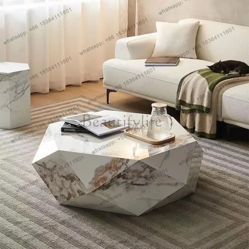 Unique Italian Coffee Table Simple Luxury Clear Aesthetic Designer Side Table Living Room Minimalist Couchtisch
