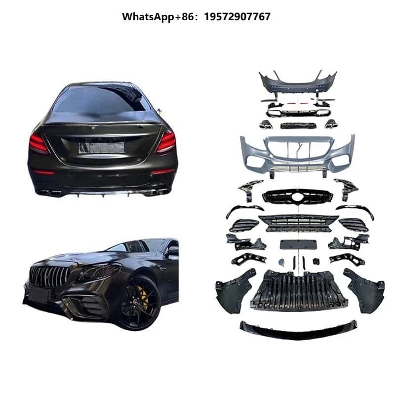 New PP Plastic Body Kit Car Bumpers E63S Facelift for W213 2016-2020 Upgrade to E63S Design Bodykit
