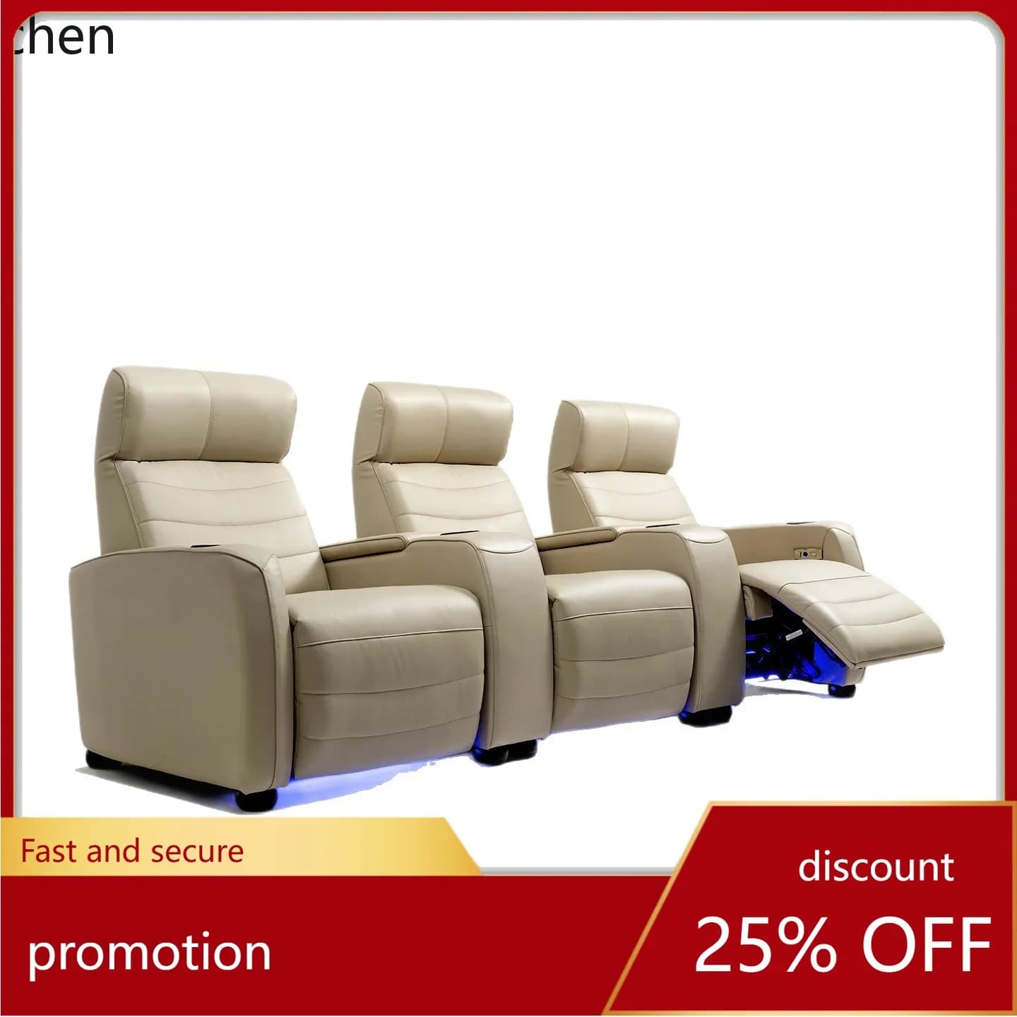 ZML Sofa Electric Home Theater Cinema Room Villa Viewing Combination Seat