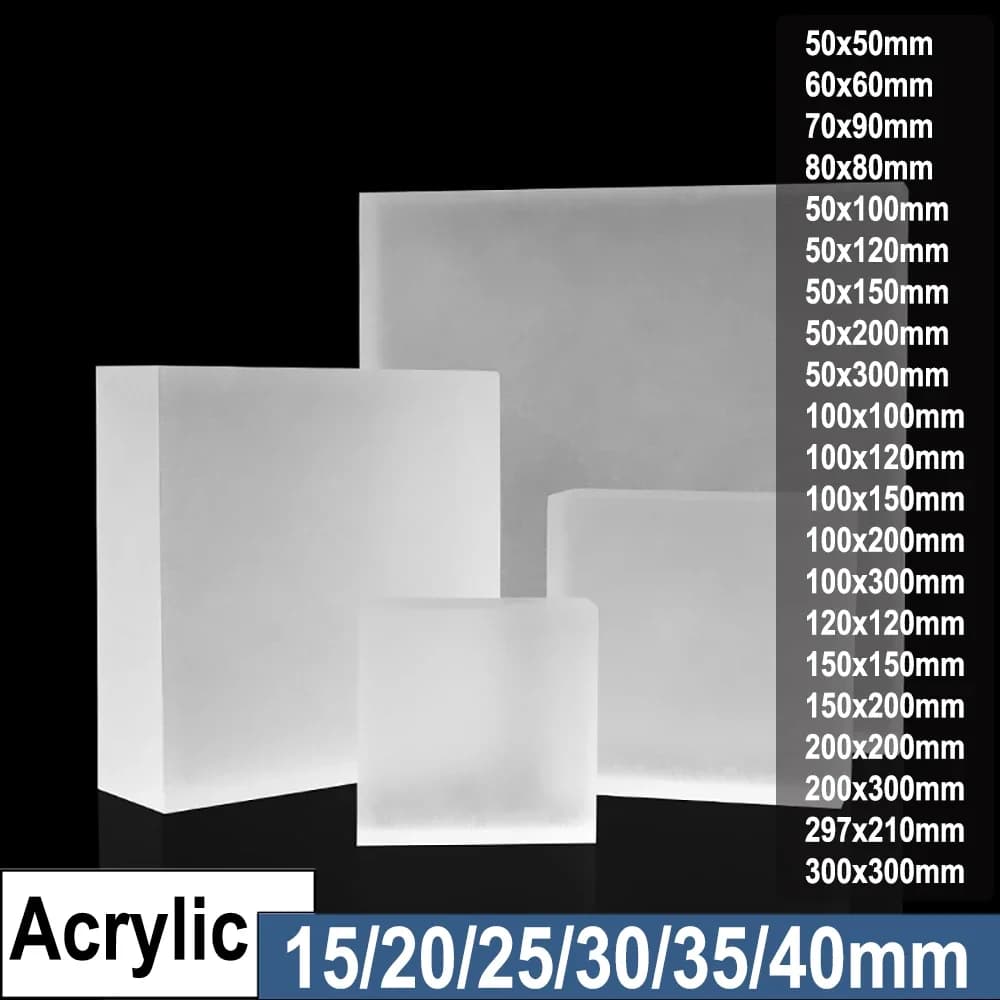 15mm~40mm Acrylic Display Base Stand Frosted Brick Jewelry Showcase Organizer for Figures Collectibles DIY Craft Decor