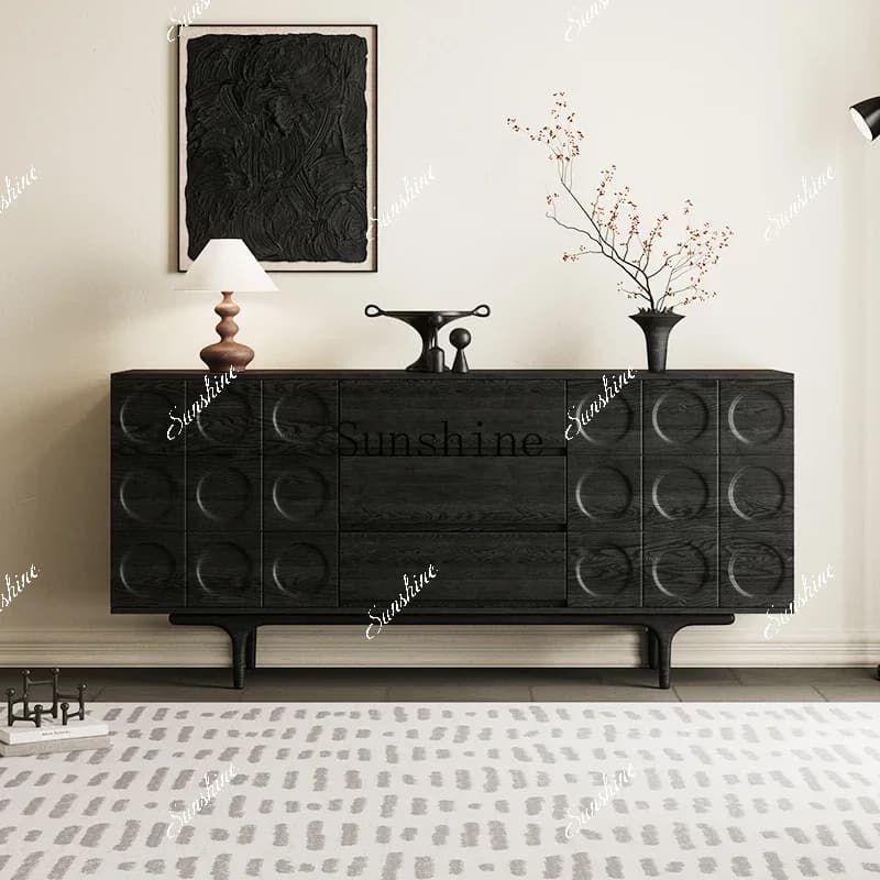All solid wood home living room wall locker bedroom multi-layer drawer storage side cabinet FT
