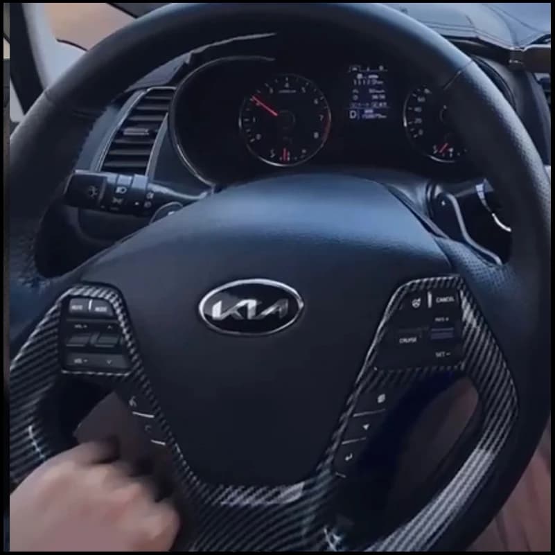 Car Styling For KIA Cerato 2014-2017 K3 Steering Wheel Control Button Cover Decorative Frame Trim Auto Parts Accessories