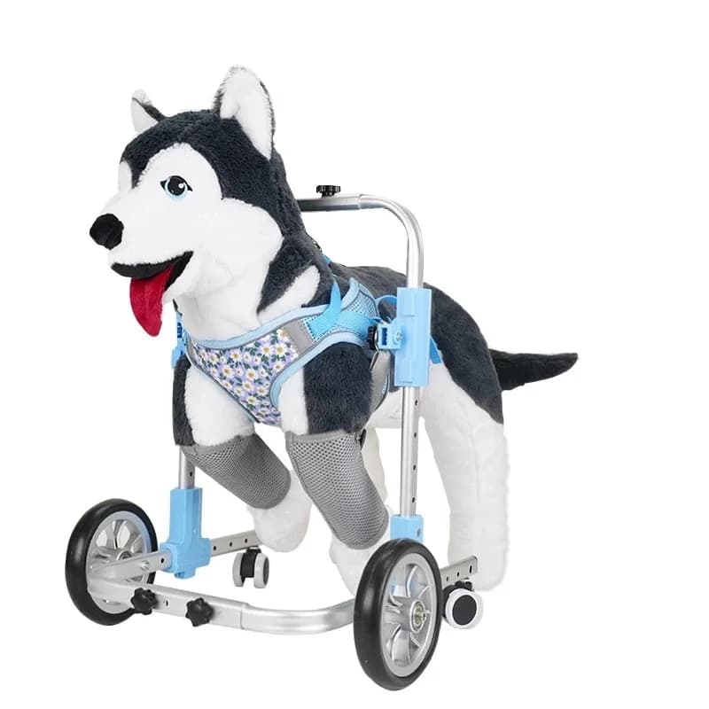 Forelimb Paralysis Rehabilitation Wheelchair for Small Dogs – Simple Lightweight 4-Wheel Pet Mobility Aid Cart