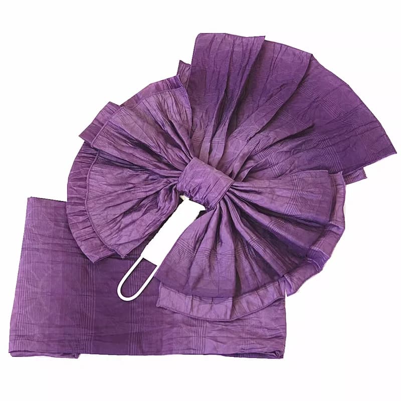 Japanese Kimono Obi Pleated Soft Bow Tie Women Yukata Belt Geisha Waist Belt Party Dressing Setting Belt