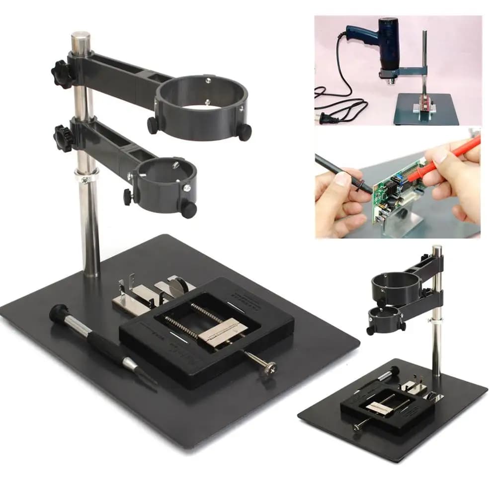 Holder & Fixtures for Hot Air Gun SMD Rework Soldering or Desoldeing Station
