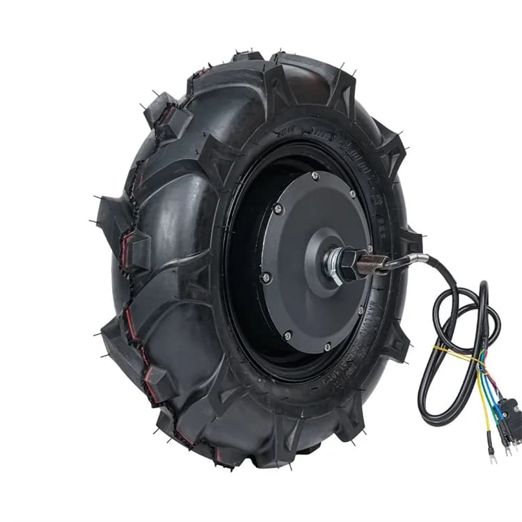 16inch 48V 800W 300kg Single Axle Shaft Brushless Electric Encoder DC Wheel Hub Servo Motor For Delivery Robot