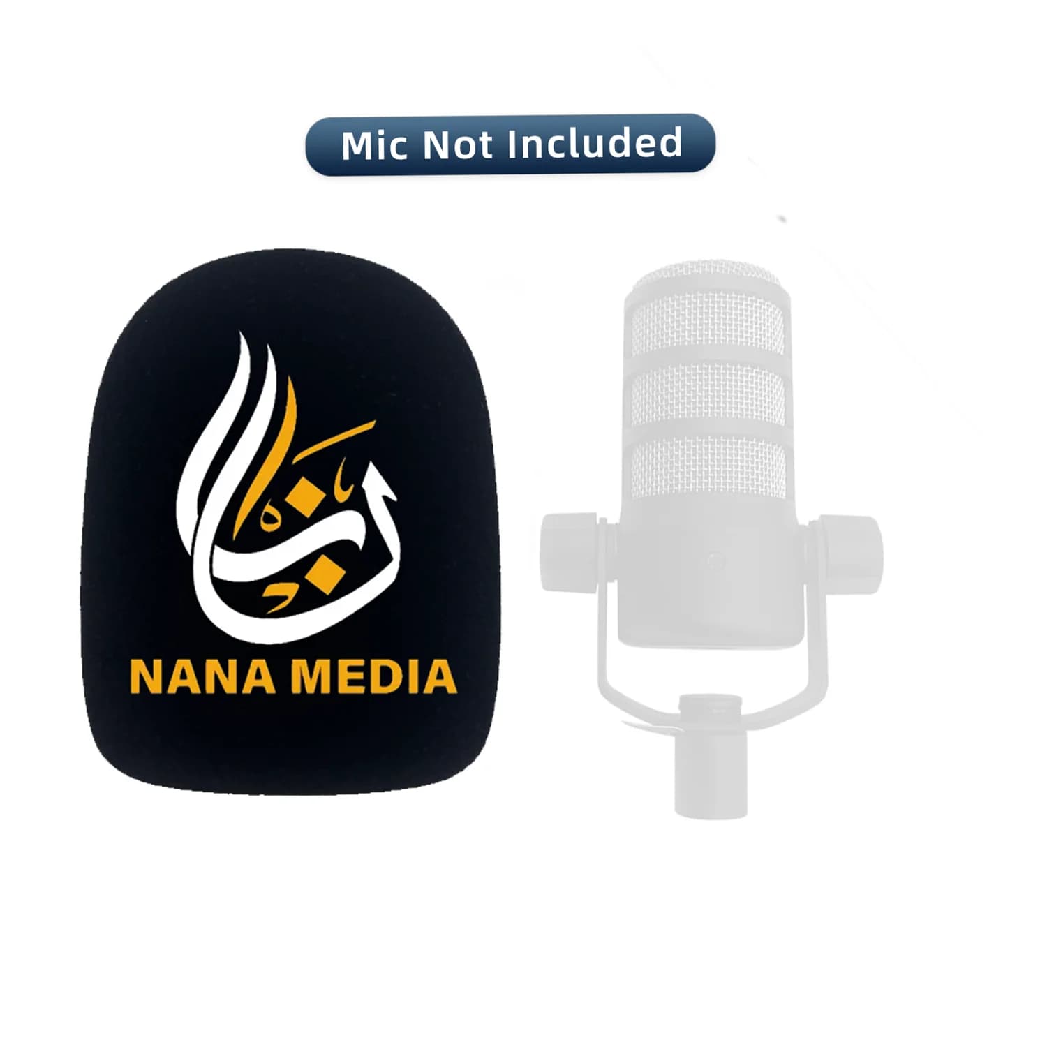 Customized Logo For Rode Pod Mic Foam Cap Printing Covers Mic Windscreen Mark Sponge Windsshield TV Stations Reporters Interview