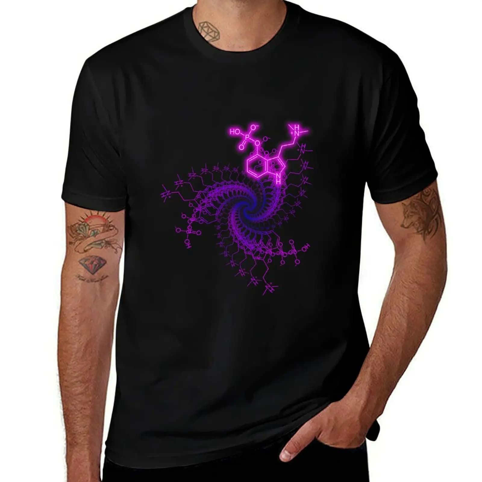 C12H17N2O4P- Psilocybin T-Shirt Dry Fit Athletic Short Sleeve Shirt T-Shirt