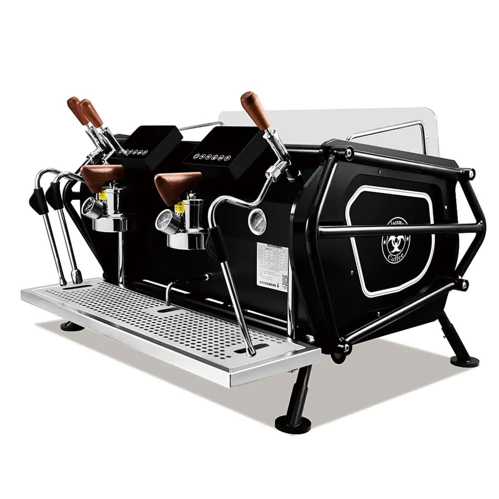 Manufacturing Supplies Stainless Steel 9 Bar Rotary Pump 2 Group Professional Commercial Espresso Machine